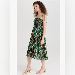 Ulla Johnson Alsi Veridian Multicolor Floral Maxi Dress And Coverup